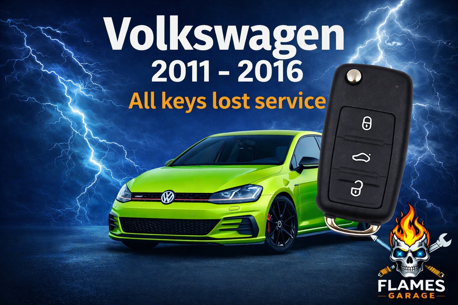Volkswagen 2011- 2016 All keys lost service